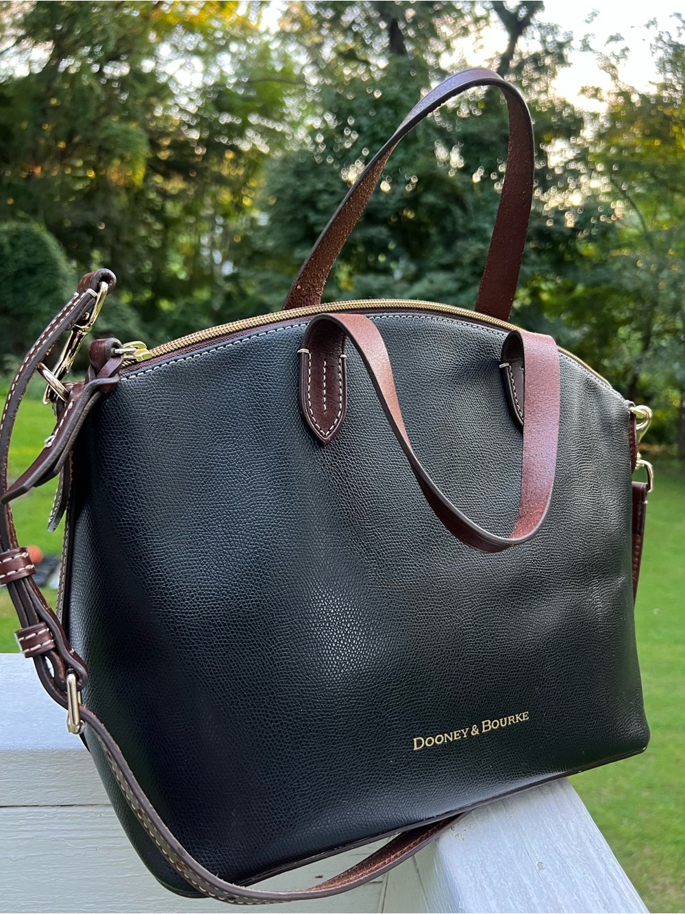 DOONEY AND BOURKE LEATHER DOMED SATCHEL - Picture 5 of 11